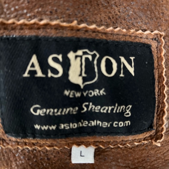 Aston New York 100% Genuine Shearling Leather Jacket - Picture 6 of 9